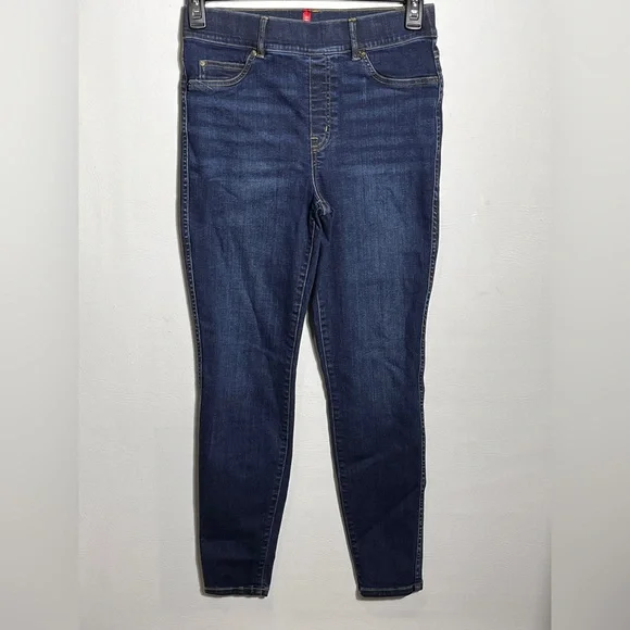 Spanx Ankle Skinny Jeans Midnight Shade Denim Pull-on 20342R sz Medium - Picture 3 of 12
